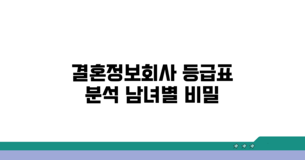 결혼정보회사 등급표 남녀별 분석