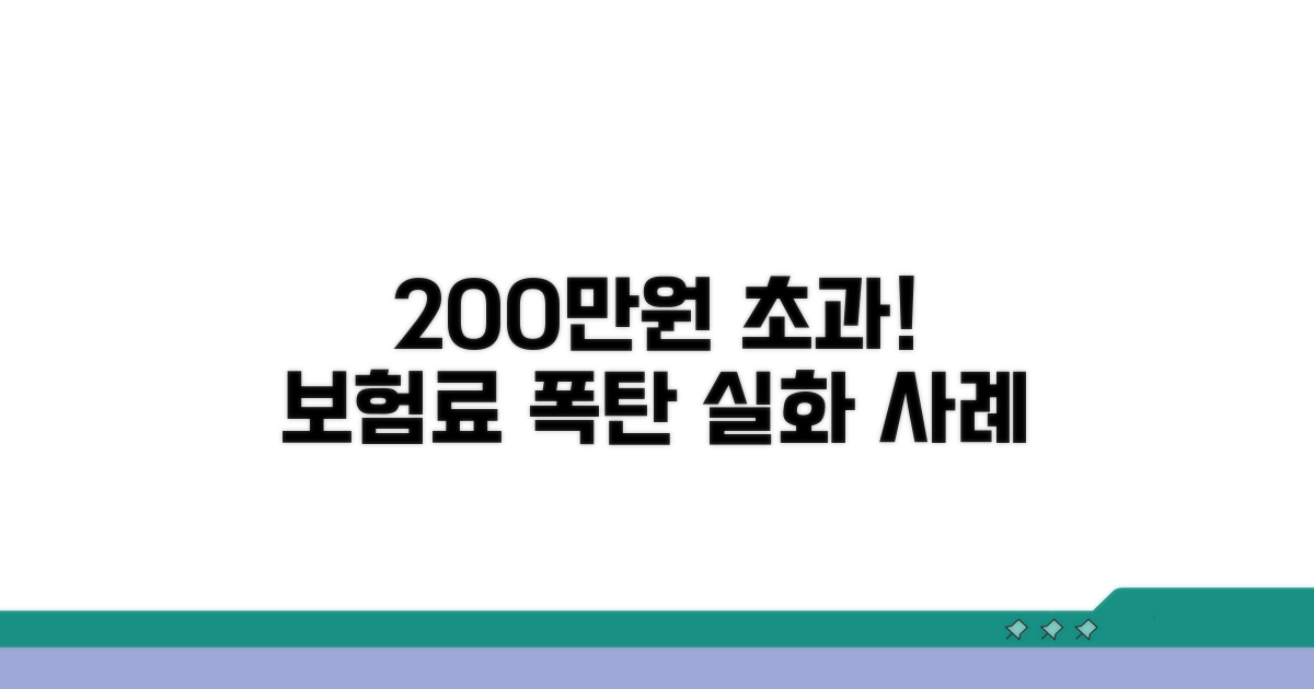 보험료 할증 200만원 초과: 실제 사례