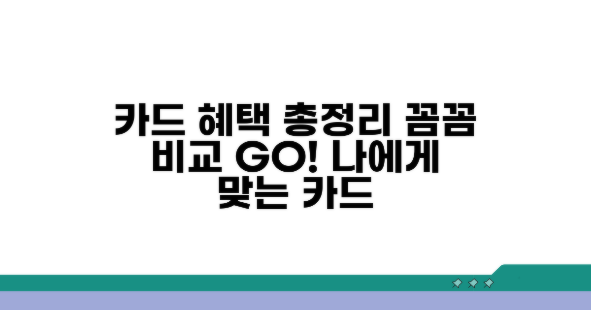카드별 혜택 상세 비교