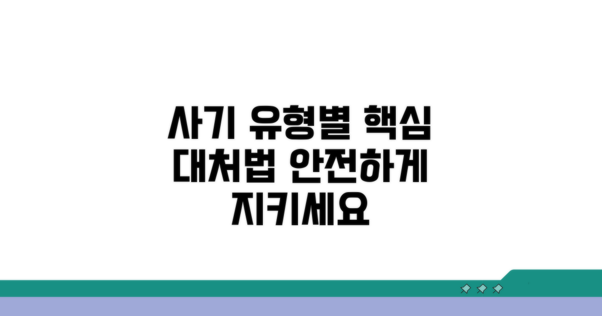 사기 유형별 대처 방안