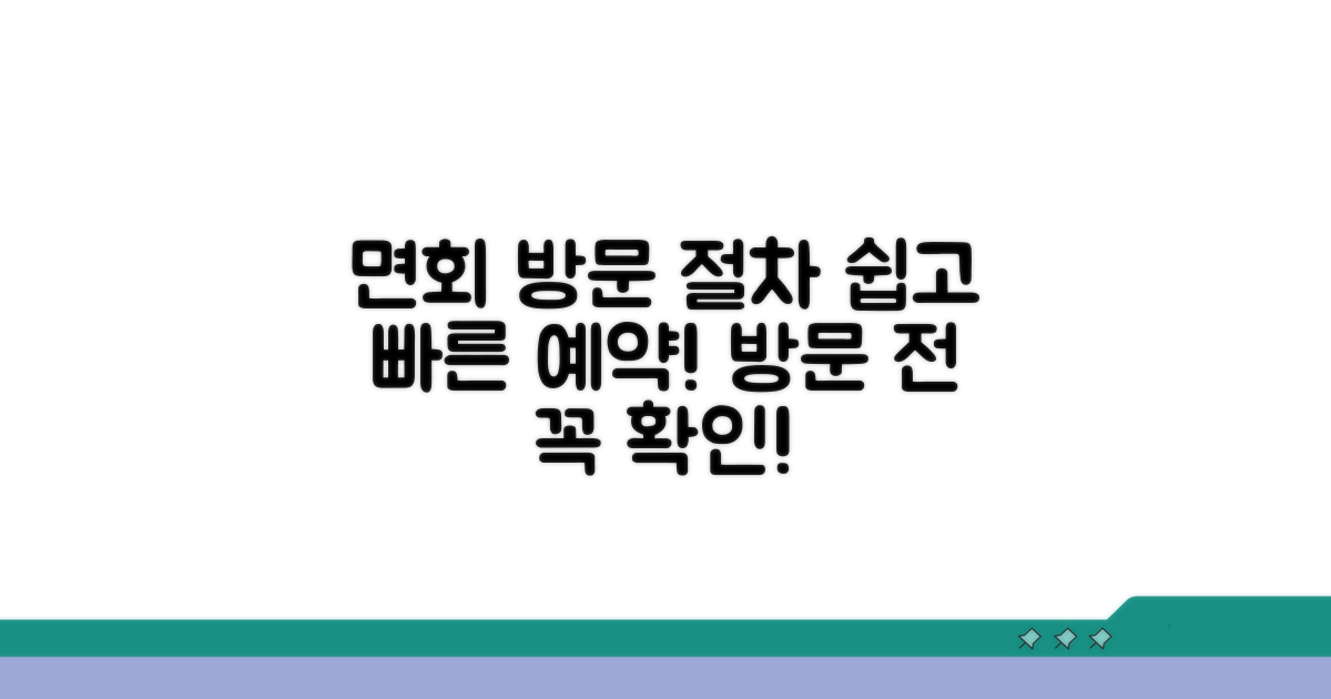 면회 방문 절차 및 예약 방법
