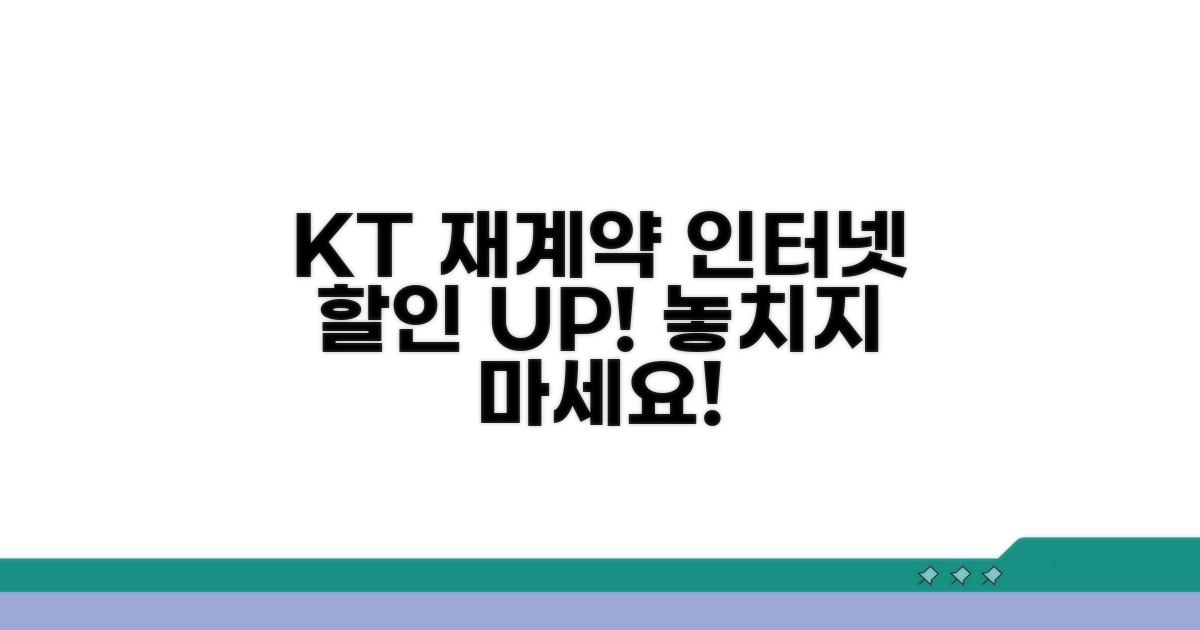 KT 인터넷 재계약 할인 혜택