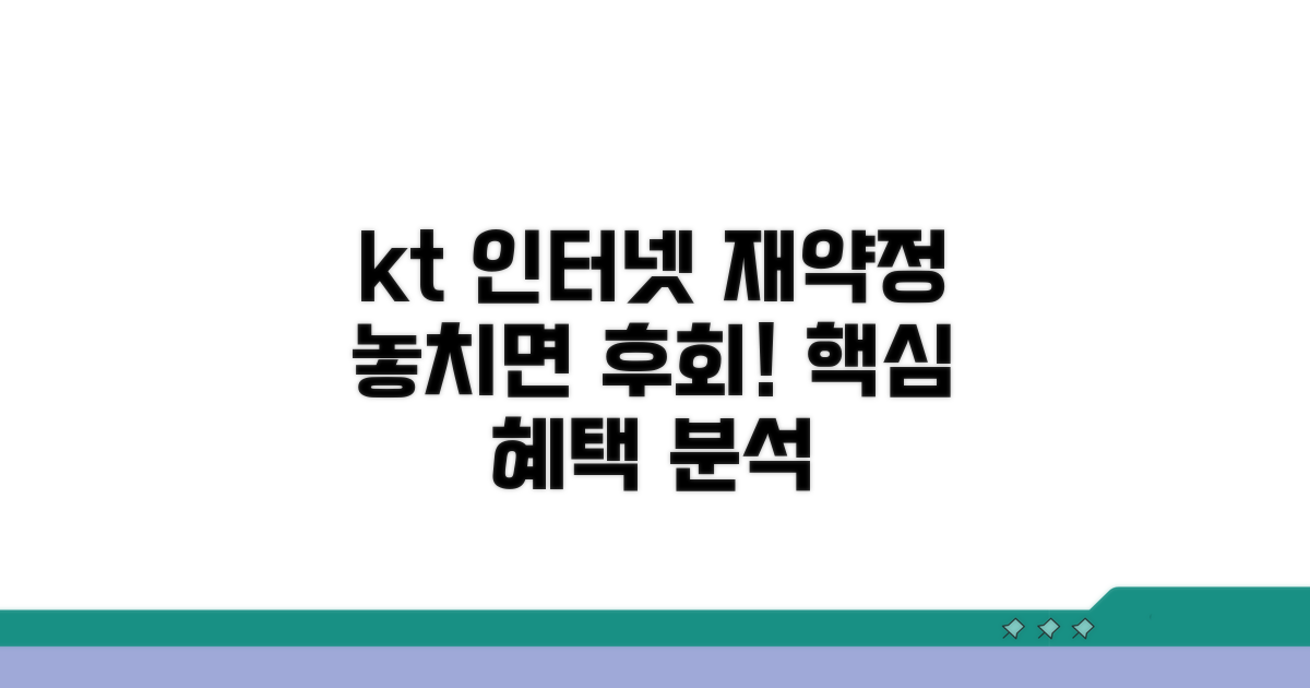kt 인터넷 재약정 혜택 분석