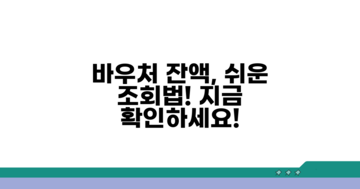 바우처 지원금 잔액 조회 절차