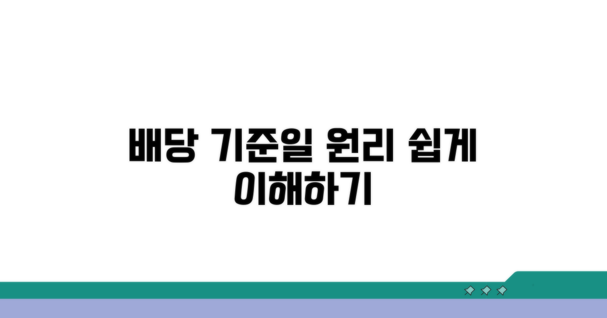 배당 기준일과 원리 이해