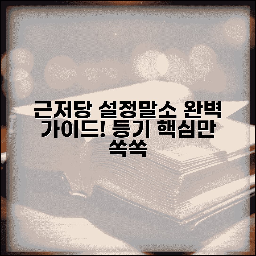 근저당권설정등기 완벽가이드 | 근저당권 설정부터 말소까지