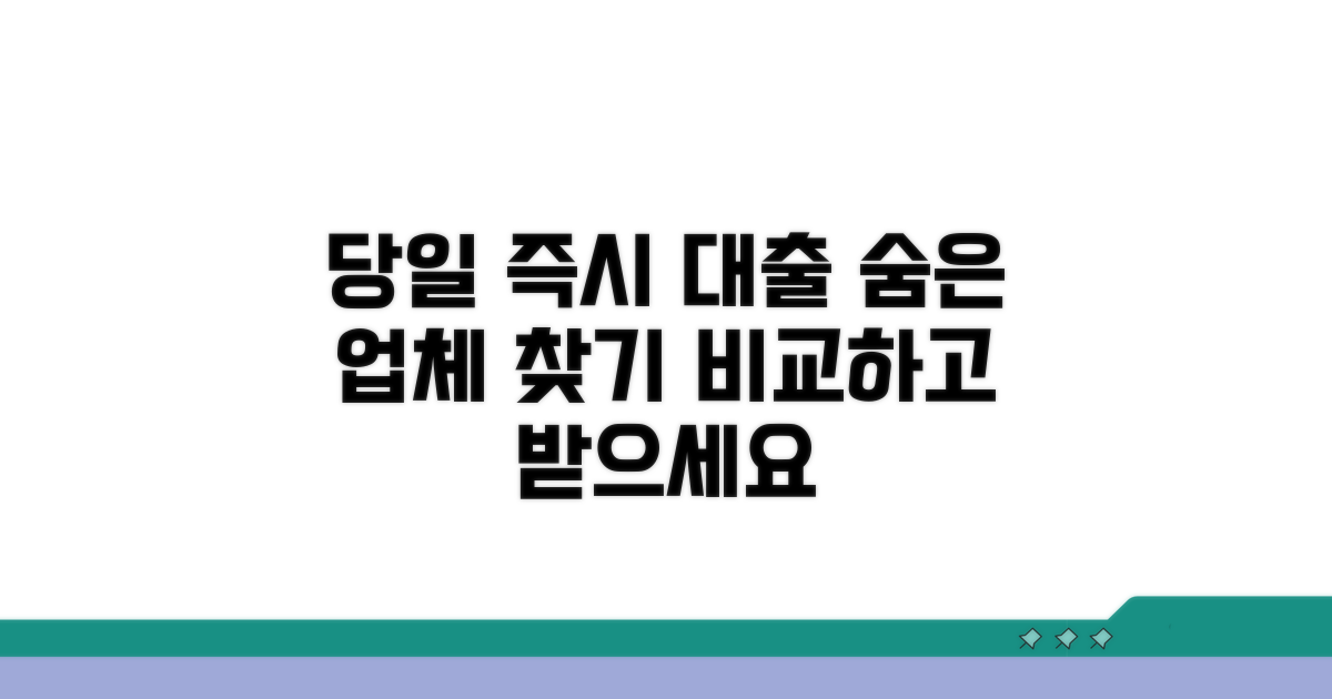 당일 즉시 대출 업체 비교