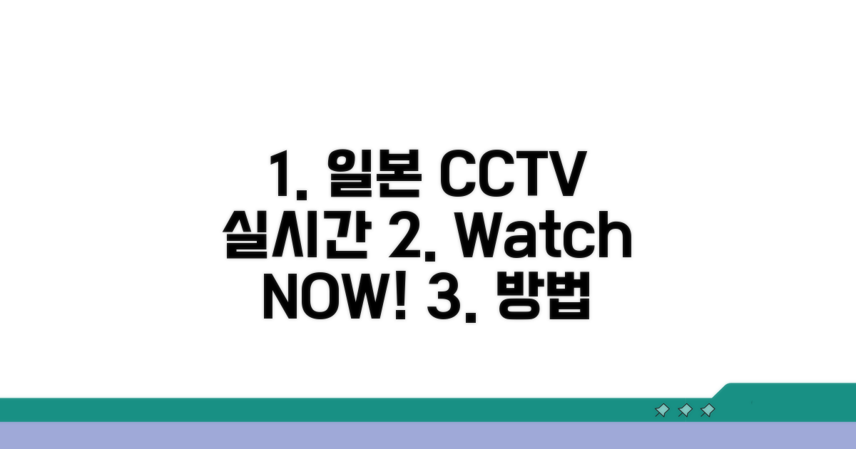 일본 CCTV 실시간 시청 방법