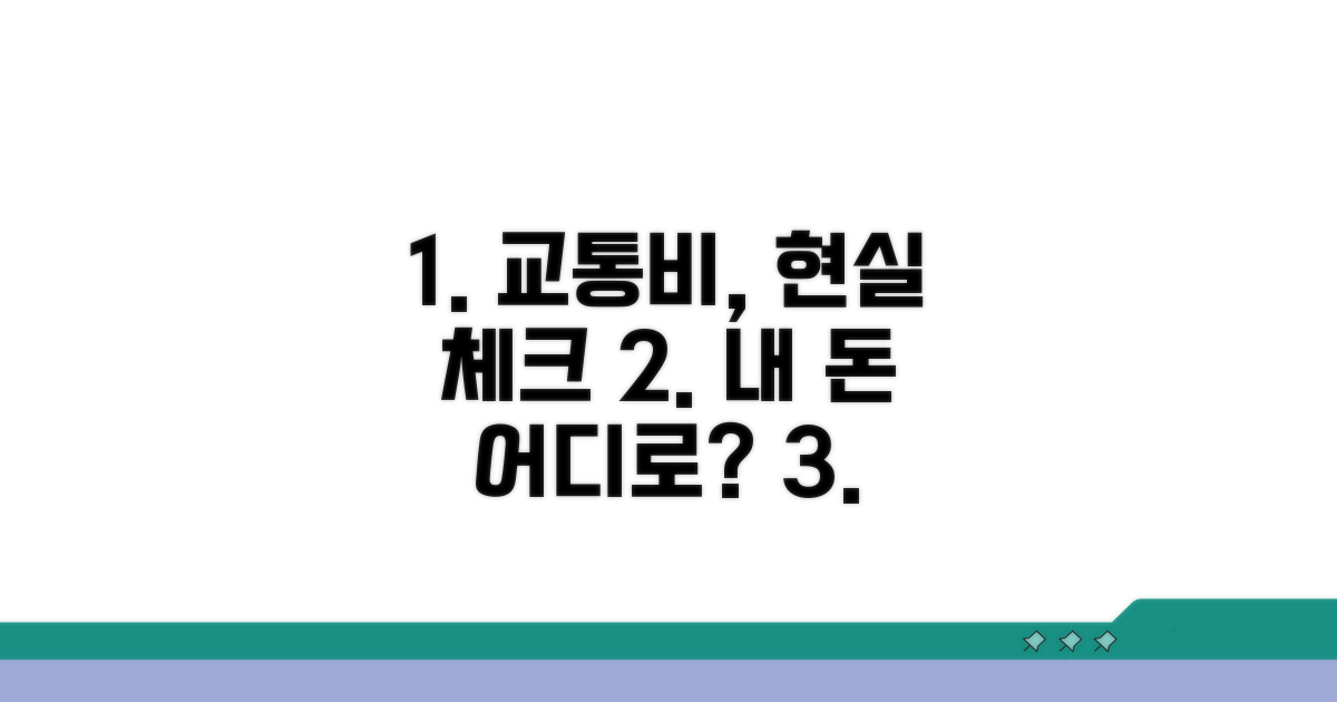 교통비, 현실적인 지출 분석