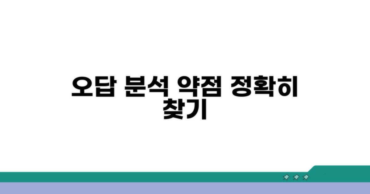 오답 분석으로 약점 찾아내기