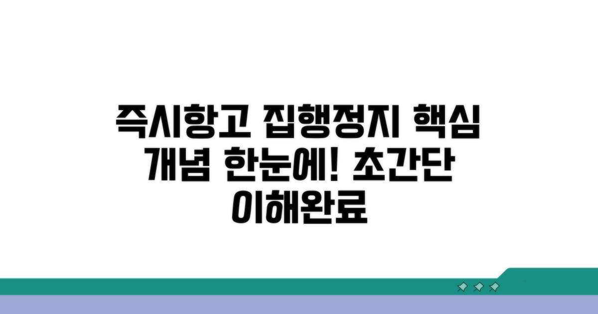 즉시항고 집행정지 기본 개념