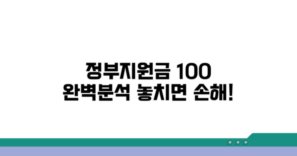 정부 지원금 계산법 완벽 분석