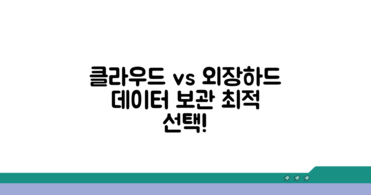 클라우드 vs 외장하드, 선택 가이드