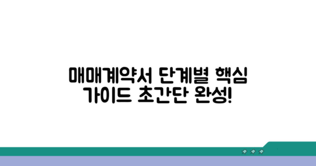 매매계약서 준비 단계별 가이드