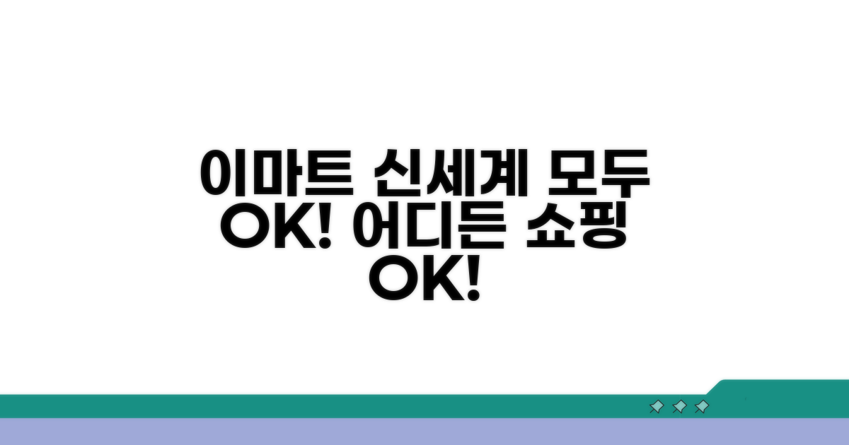 이마트, 신세계백화점 어디서든 OK