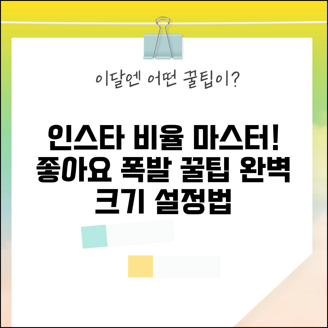 인스타 비율 완벽 가이드 | 좋아요 많은 게시물 비율과 크기 설정법