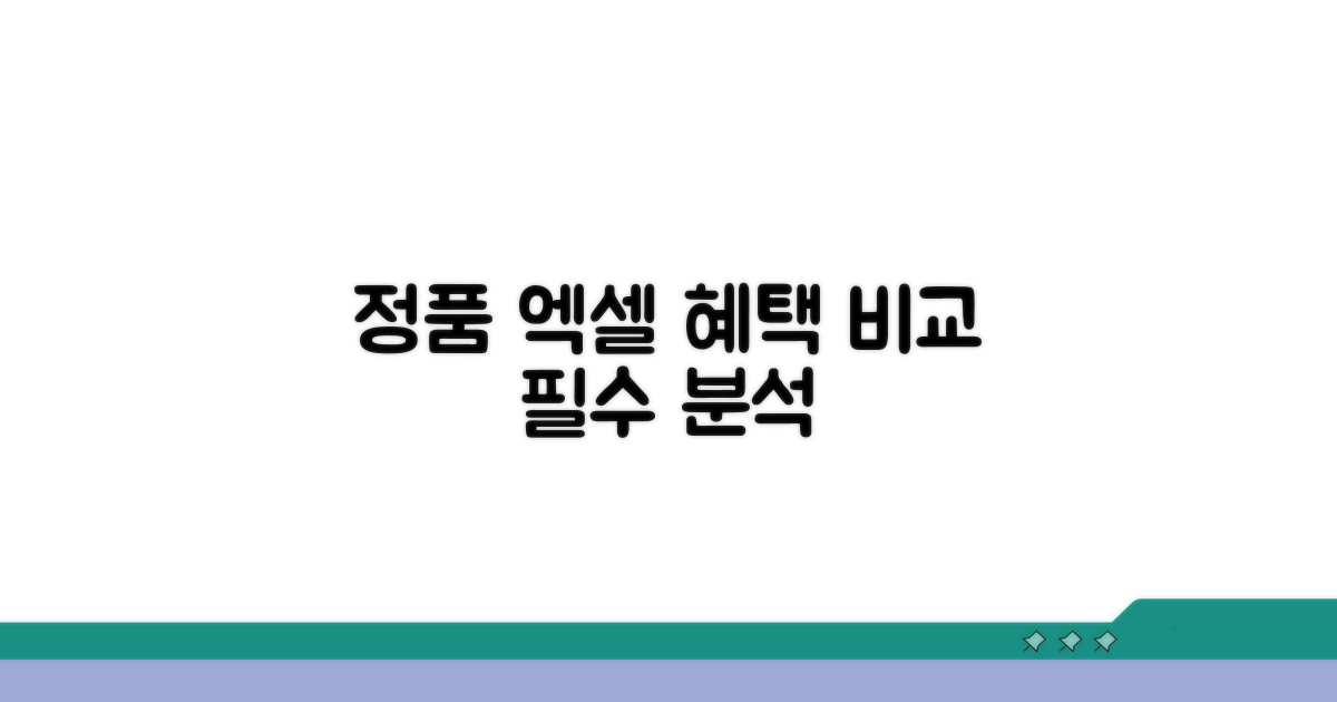 정품 엑셀 라이선스 혜택 비교 분석