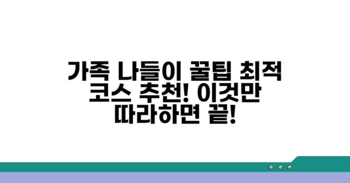 가족 나들이 최적화 코스