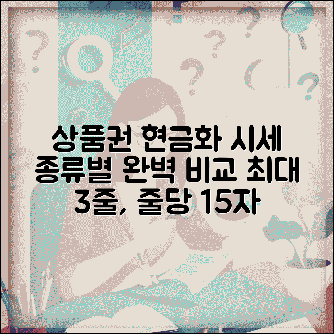 현금화 상품권 비교 | 상품권별 현금화 시세 완벽정리