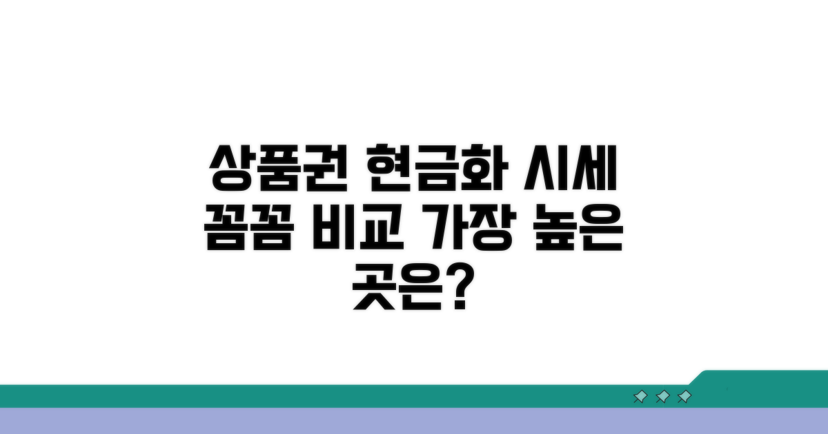 상품권 현금화 시세 비교