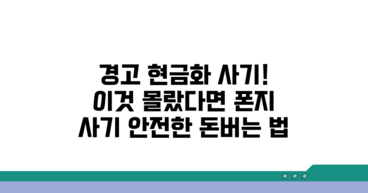 현금화 시 주의사항과 사기 예방