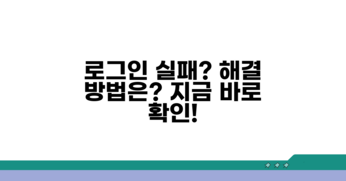 로그인 실패? 이런 경우엔 이렇게!