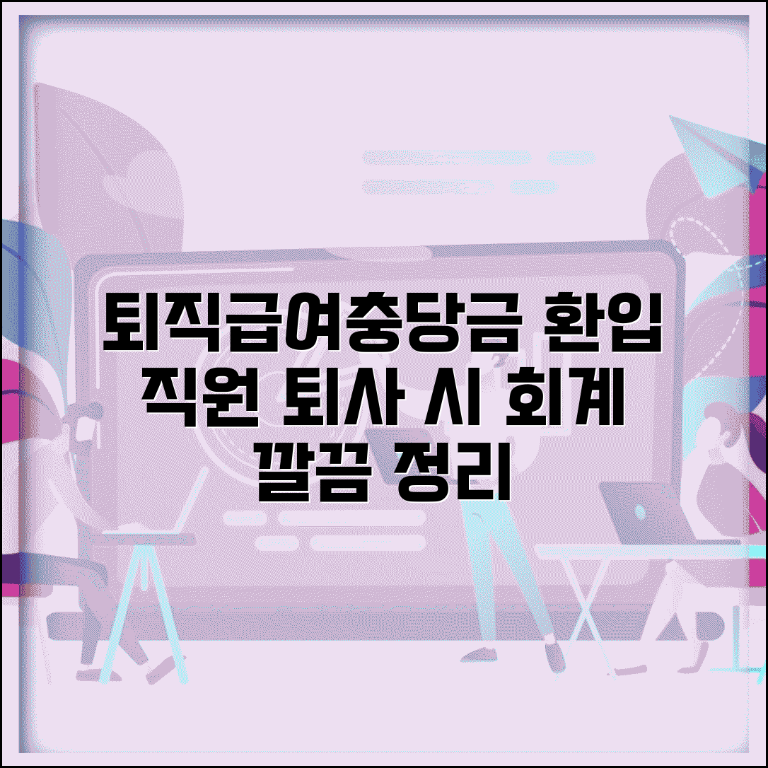 퇴직급여충당부채 환입 처리 | 직원 퇴사 시 회계 정리