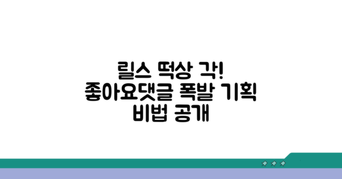 좋아요 & 댓글 부르는 릴스 기획법