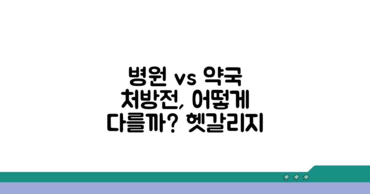 병원 처방전, 약국 처방 차이점