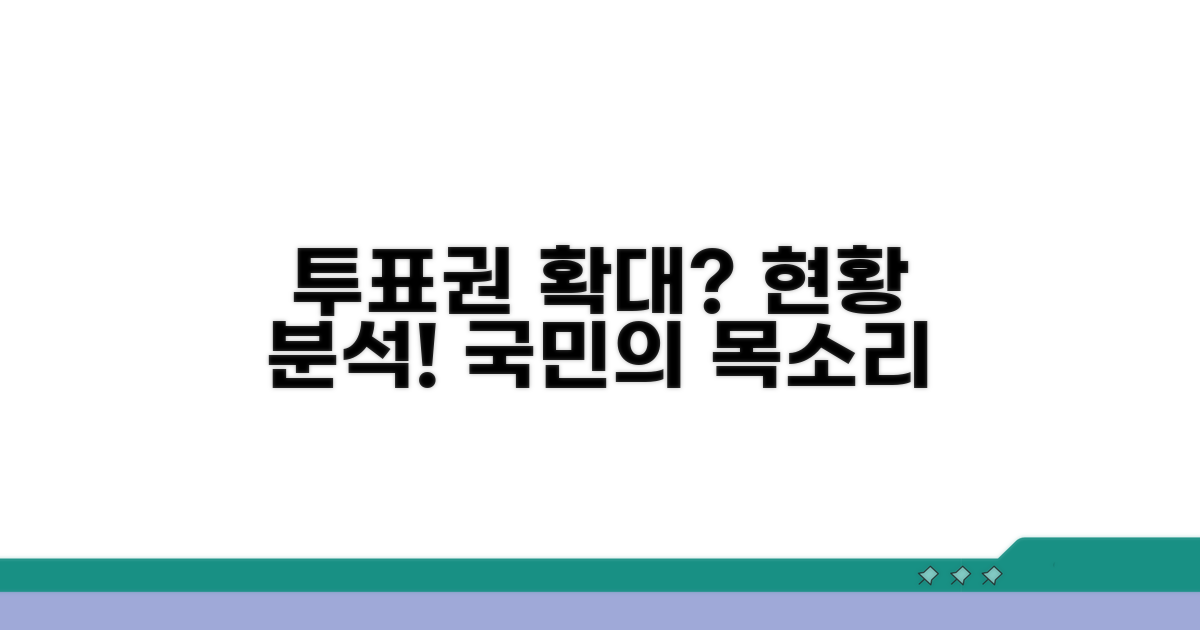 투표권 확대, 논의 현황 분석