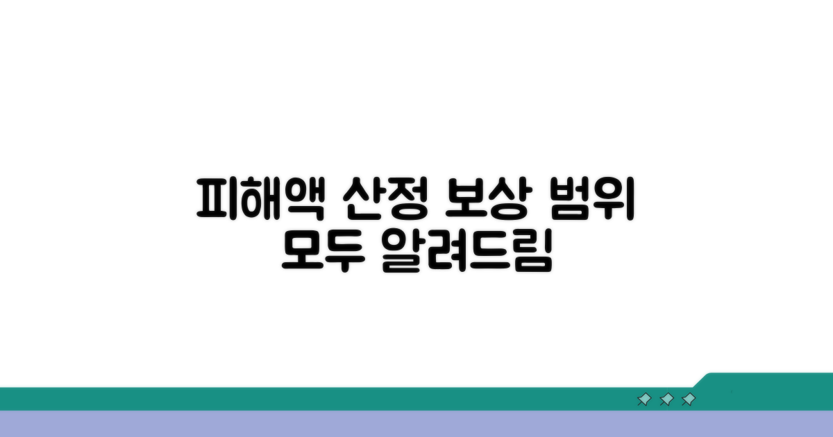피해액 산정 및 보상 범위
