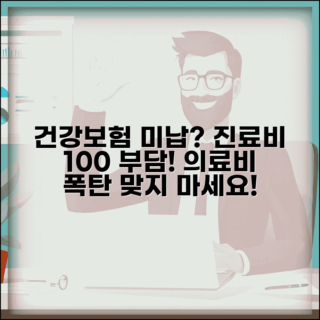 건강보험 미납시 진료비 | 본인부담금 100% | 의료비 전액 부담