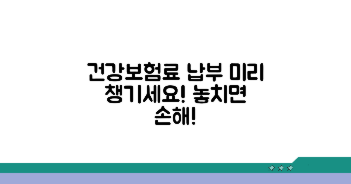 건강보험료 납부, 미리 챙기세요