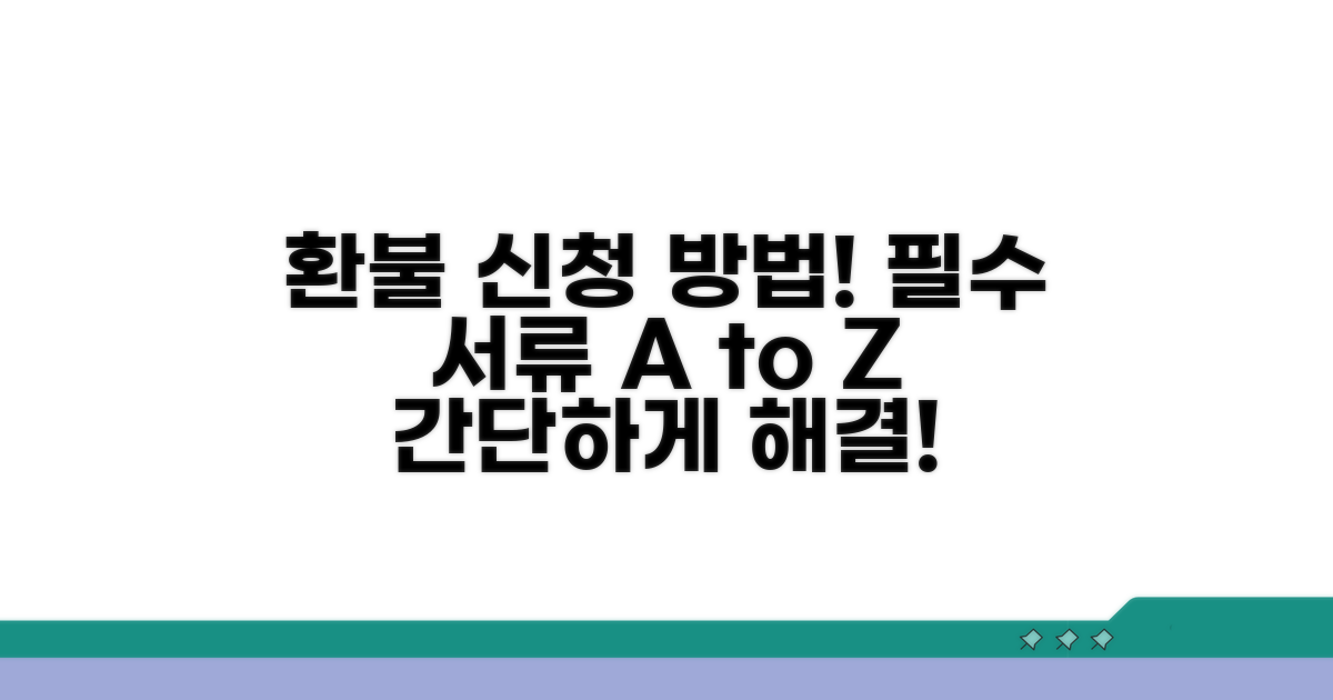 환불 신청 절차 및 필요 서류