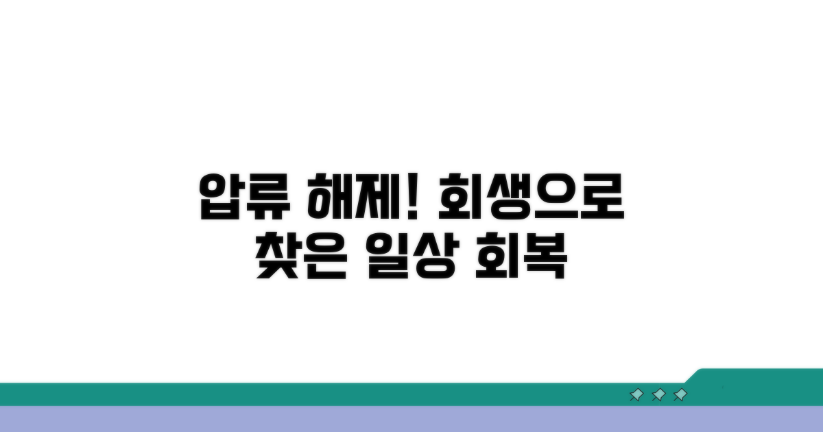 개인회생 중 압류 해제 사례