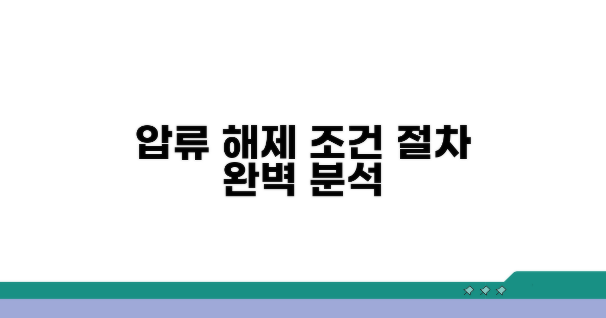 압류해제 조건과 절차 분석