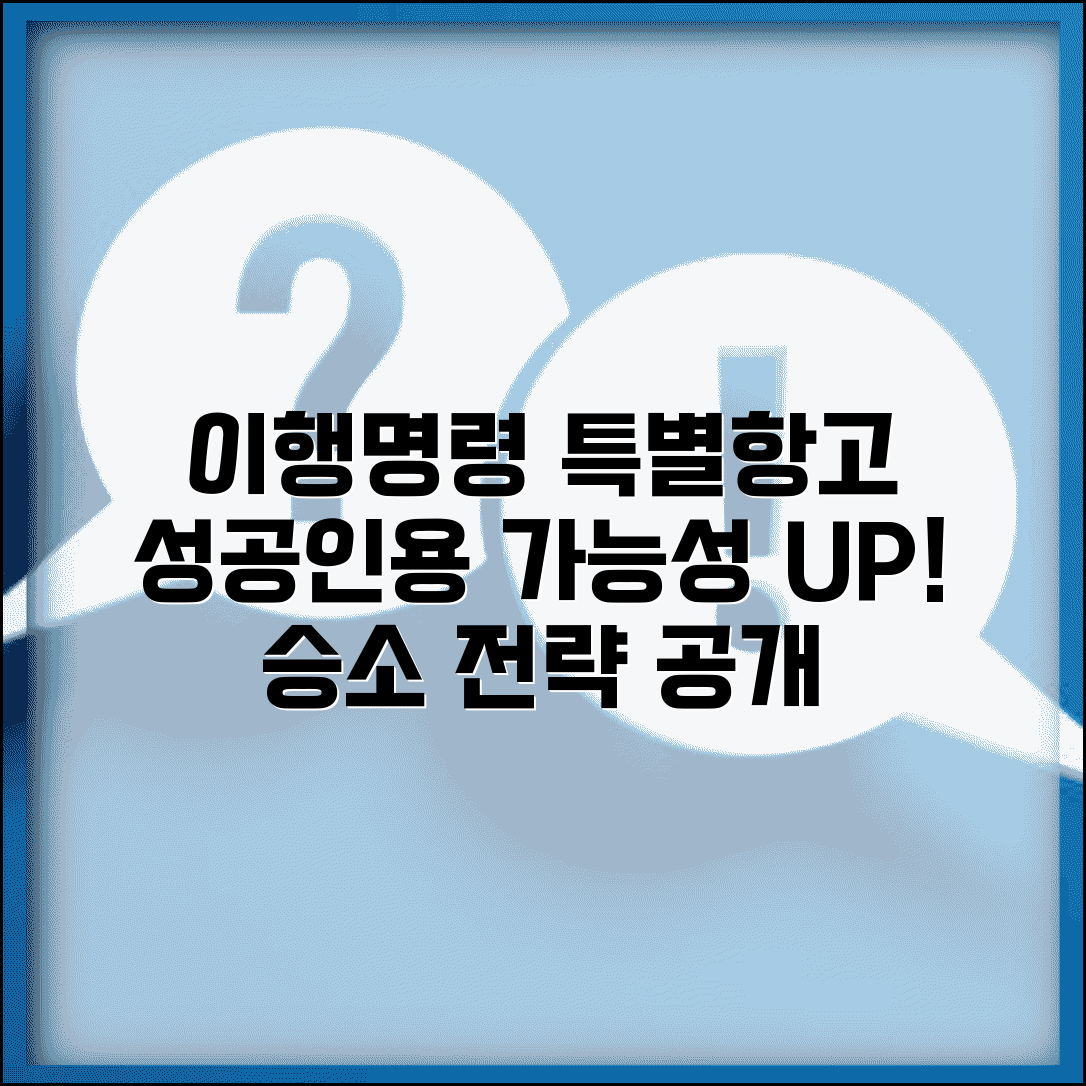 이행명령 특별항고 성공률 | 이행명령 특별항고 인용 가능성