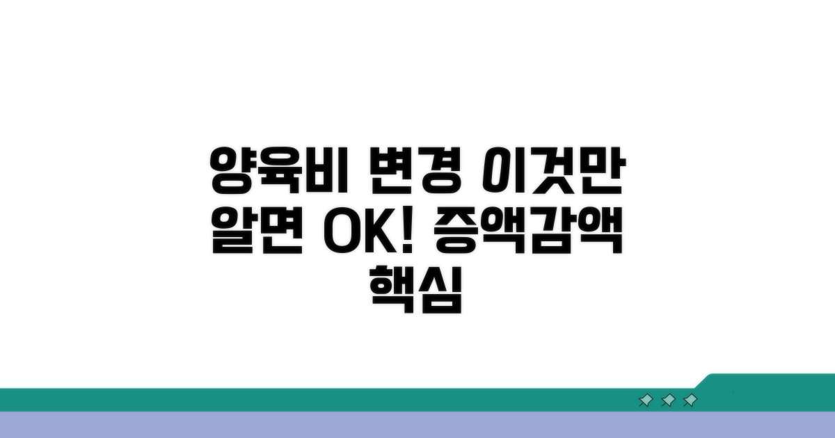 양육비 증액/감액 시 고려사항