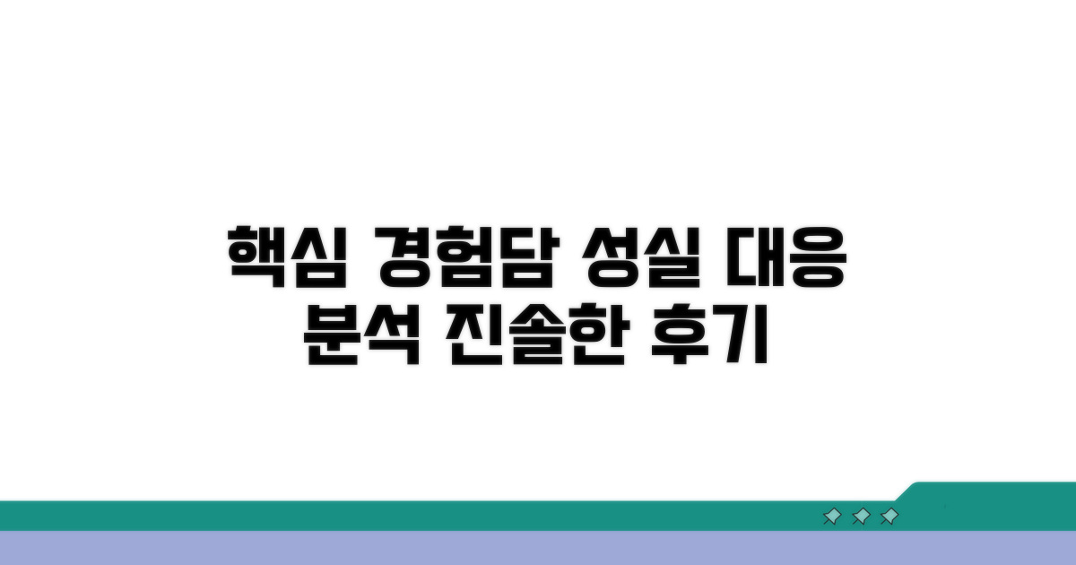 성실 대응, 실제 경험담 분석