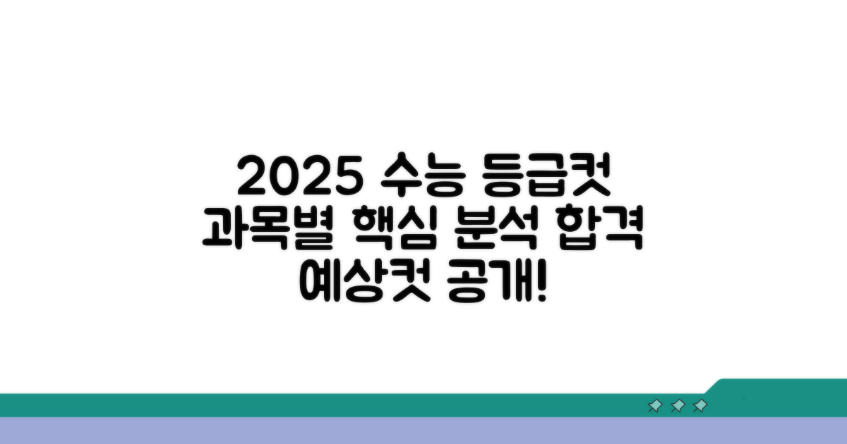 2025 수능 등급컷 과목별 분석