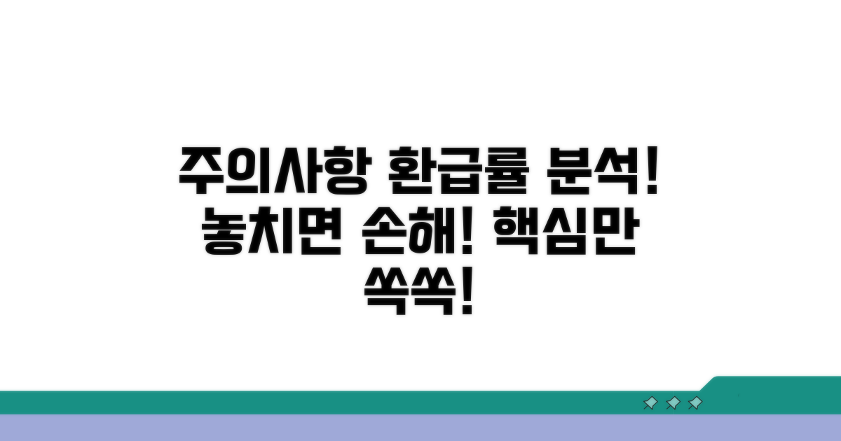 주의사항과 환급률 분석