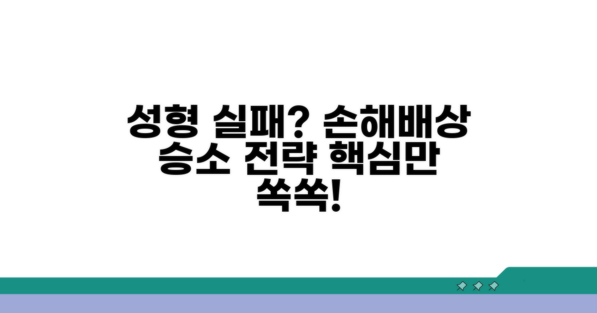 성형수술 실패 손해배상 핵심 파악