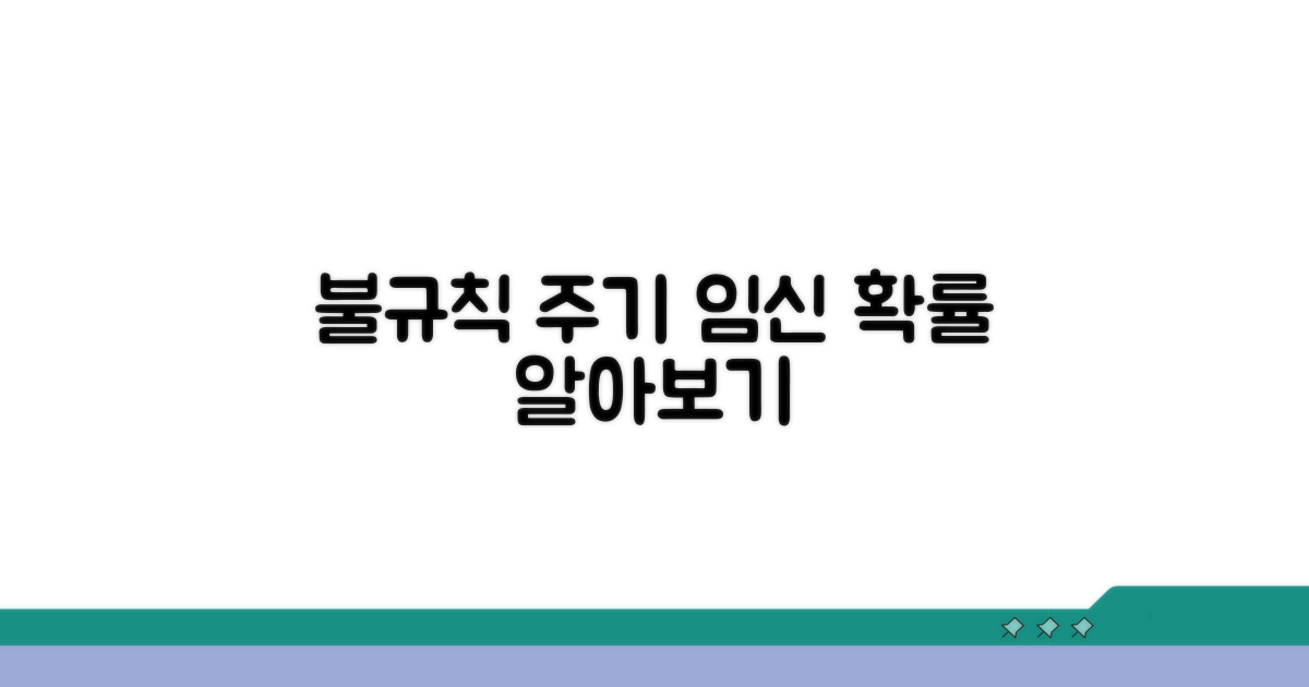 불규칙 주기 임신 가능성 핵심