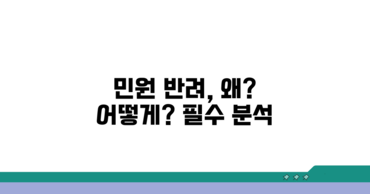 민원 반려 사유 핵심 분석