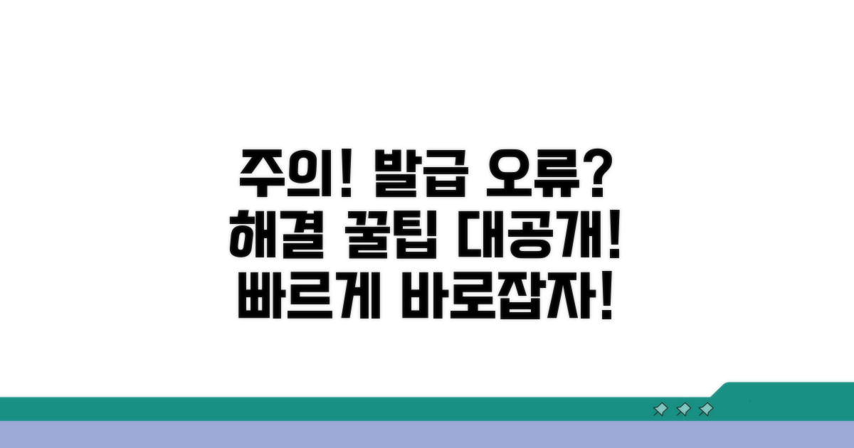 주의사항과 발급 오류 대처법
