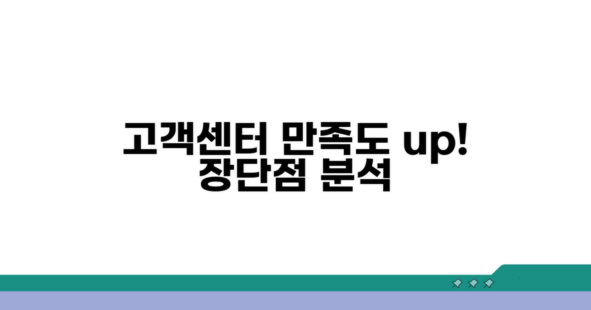 고객센터 만족도와 장단점 분석