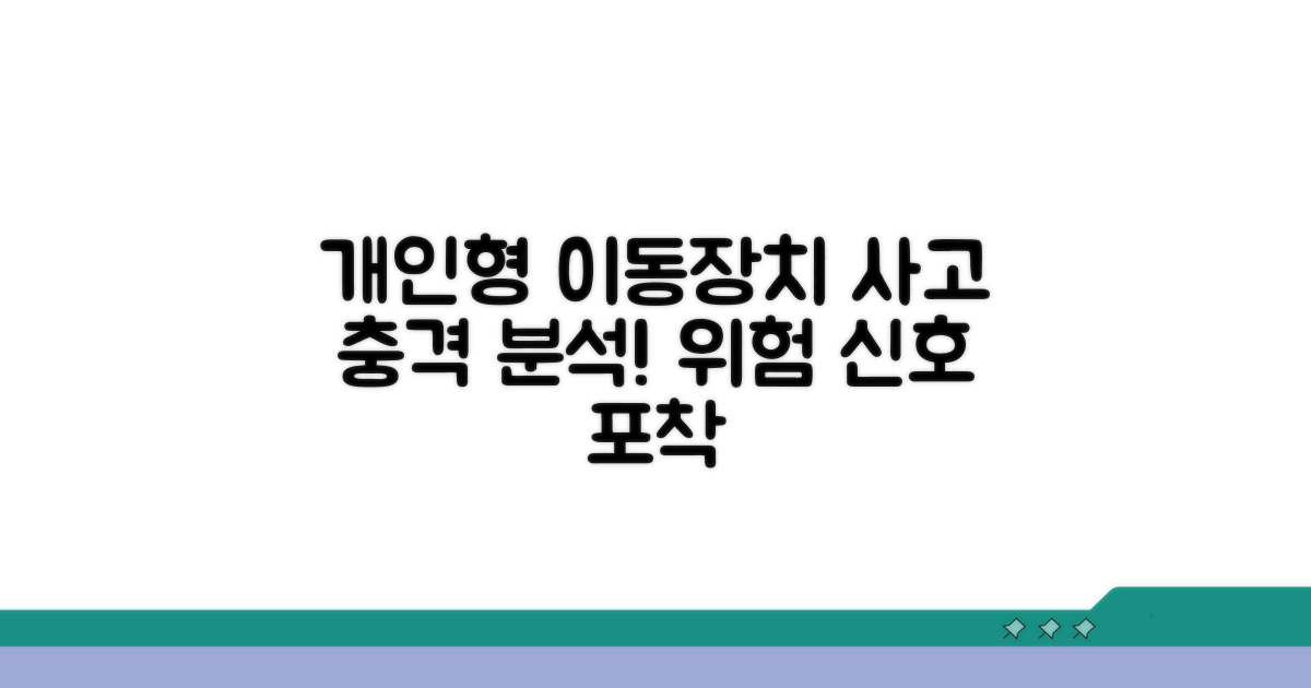 개인형 이동장치 사고 현황 분석