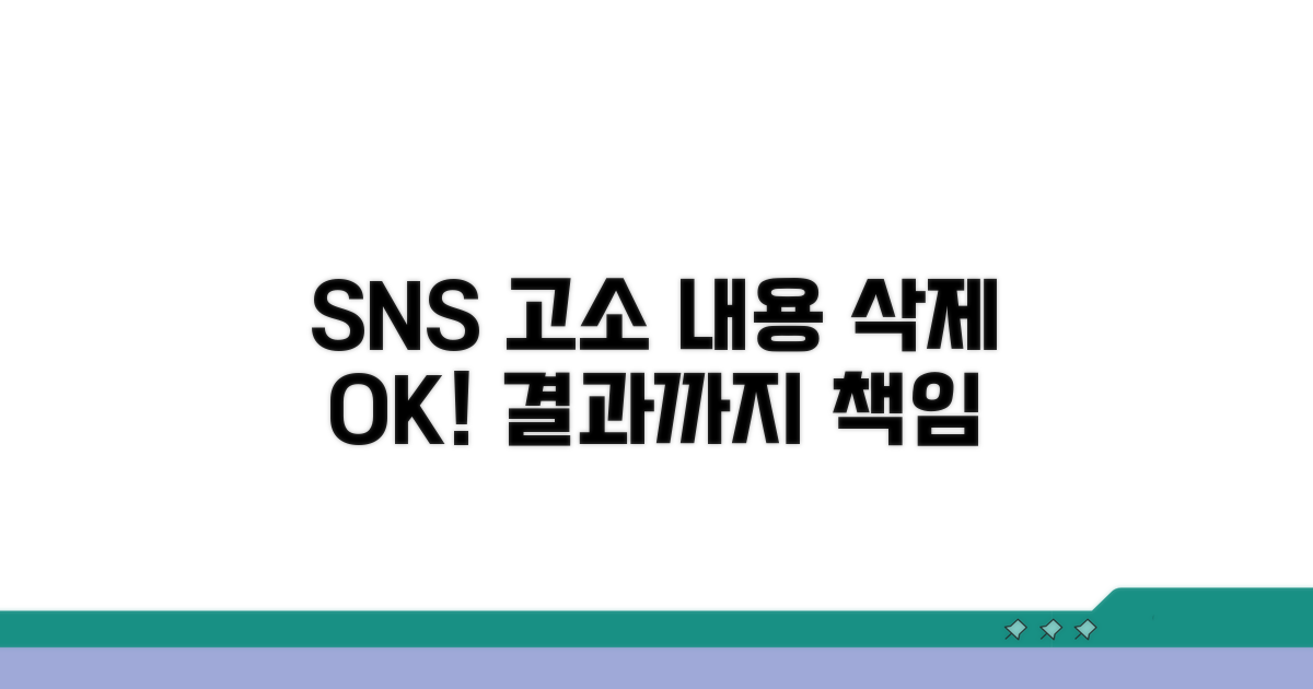 SNS 고소, 내용 삭제 효과