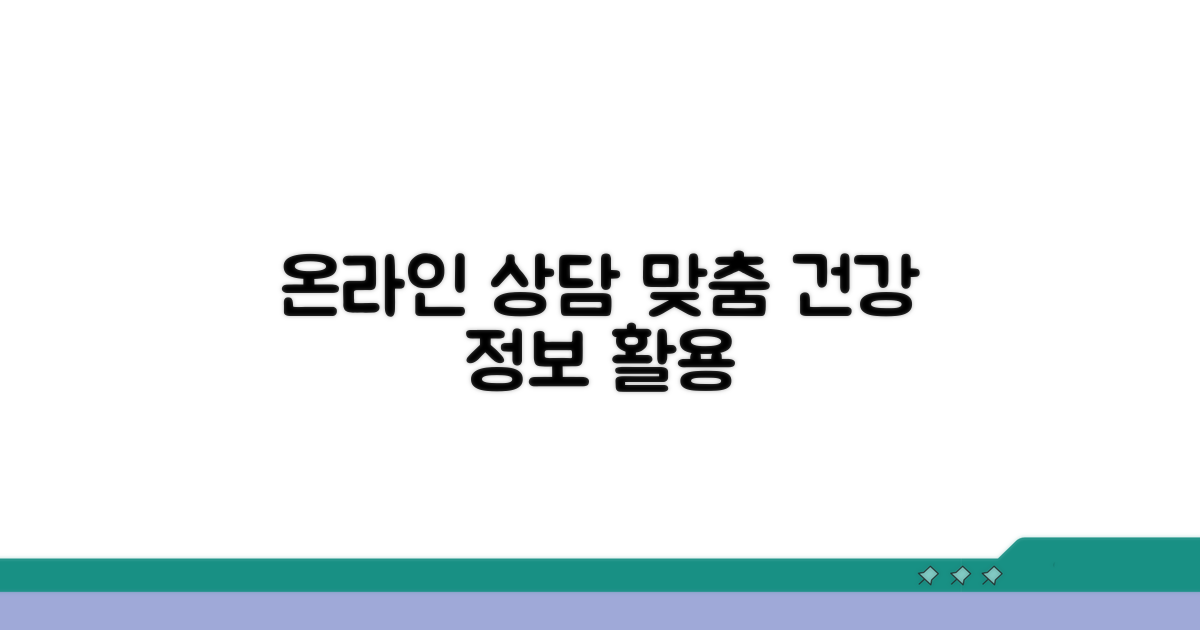 온라인 상담과 맞춤 건강 정보 활용