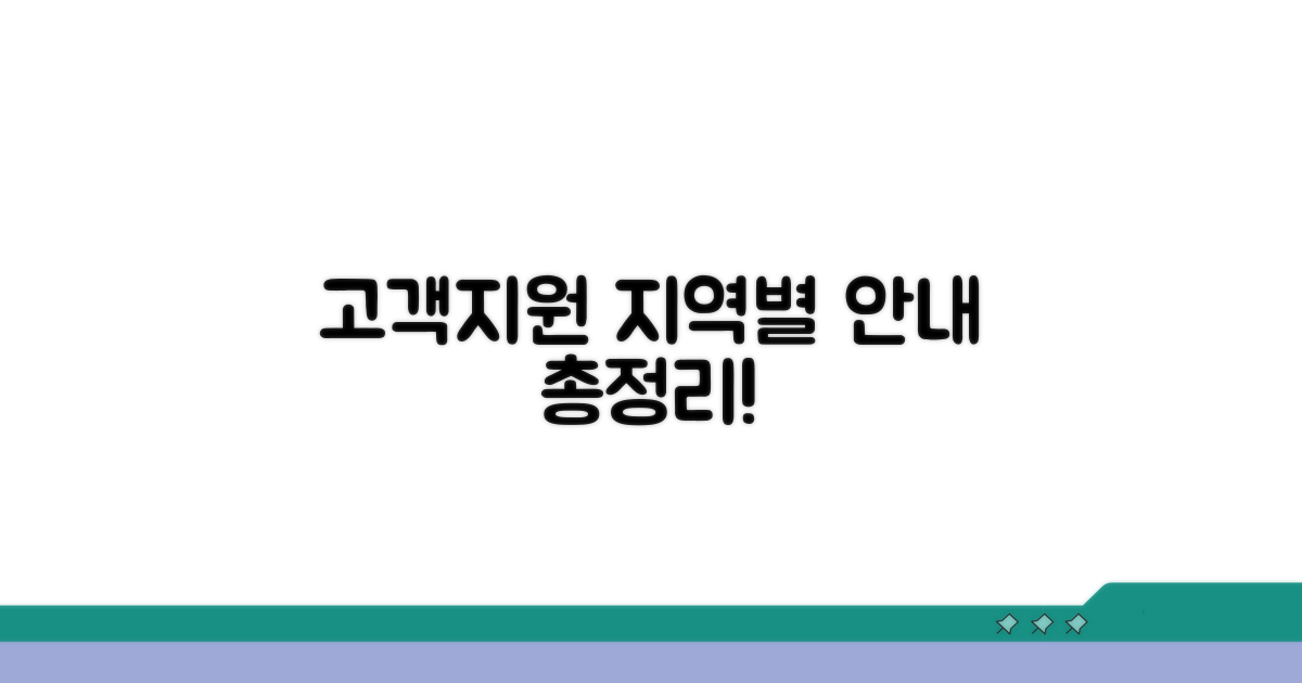 고객지원 지역별 안내 총정리
